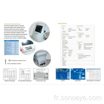 Machine à ultrasons pour les yeux avec une sonde A / P